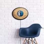 Dallas Mavericks: Hardwood - Oval Slimline Lighted Wall Sign, NBDALM-140-21