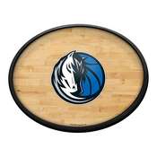 Dallas Mavericks: Hardwood - Oval Slimline Lighted Wall Sign, NBDALM-140-21
