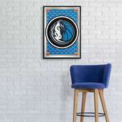 Dallas Mavericks: Team Spirit - Framed Mirrored Wall Sign - Vertical, NBDALM-275-02