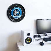 Dallas Mavericks: Ribbed Frame Wall Clock, NBDALM-530-01
