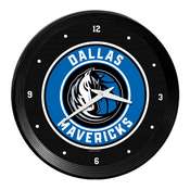 Dallas Mavericks: Ribbed Frame Wall Clock, NBDALM-530-01