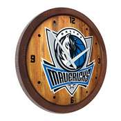 Dallas Mavericks: Logo - "Faux" Barrel Top Clock, FNB-NBDALM-560-04
