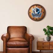 Dallas Mavericks: Logo - "Faux" Barrel Top Clock, FNB-NBDALM-560-04