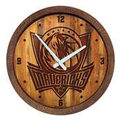 Dallas Mavericks: Logo - "Faux" Barrel Top Clock, FNB-NBDALM-560-04