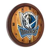 Dallas Mavericks: Logo - "Faux" Barrel Top Clock, FNB-NBDALM-560-04