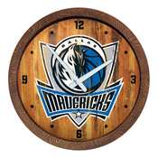Dallas Mavericks: Logo - "Faux" Barrel Top Clock, FNB-NBDALM-560-04