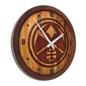 Denver Nuggets: "Faux" Barrel Top Clock, FNB-NBDENN-560-01