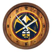 Denver Nuggets: "Faux" Barrel Top Clock, FNB-NBDENN-560-01