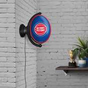 Detroit Pistons: Original Oval Rotating Lighted Wall Sign, FNB-NBDETP-125-01A