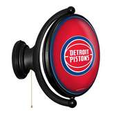 Detroit Pistons: Original Oval Rotating Lighted Wall Sign, FNB-NBDETP-125-01A
