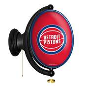 Detroit Pistons: Original Oval Rotating Lighted Wall Sign, FNB-NBDETP-125-01A