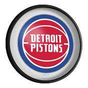 Detroit Pistons: Round Slimline Lighted Wall Sign, NBDETP-130-01