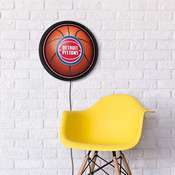 Detroit Pistons: Basketball - Round Slimline Lighted Wall Sign, NBDETP-130-02