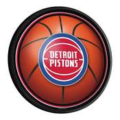 Detroit Pistons: Basketball - Round Slimline Lighted Wall Sign, NBDETP-130-02