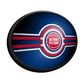 Detroit Pistons: Oval Slimline Lighted Wall Sign, NBDETP-140-01
