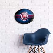 Detroit Pistons: Oval Slimline Lighted Wall Sign, NBDETP-140-01