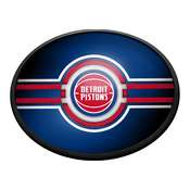 Detroit Pistons: Oval Slimline Lighted Wall Sign, NBDETP-140-01