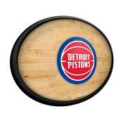 Detroit Pistons: Hardwood - Oval Slimline Lighted Wall Sign, NBDETP-140-21