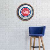 Detroit Pistons: "Faux" Barrel Top Mirrored Wall Sign, FNB-NBDETP-245-01A
