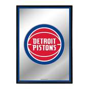 Detroit Pistons: Framed Mirrored Wall Sign - Vertical, FNB-NBDETP-275-01A