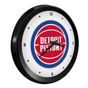 Detroit Pistons: Ribbed Frame Wall Clock, NBDETP-530-01