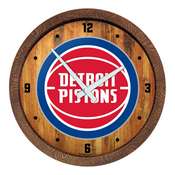 Detroit Pistons: "Faux" Barrel Top Clock, FNB-NBDETP-560-01