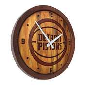 Detroit Pistons: "Faux" Barrel Top Clock, FNB-NBDETP-560-01