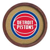 Detroit Pistons: "Faux" Barrel Framed Cork Board, NBDETP-632-01