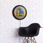 Golden State Warriors: Round Slimline Lighted Wall Sign, NBGSWR-130-01