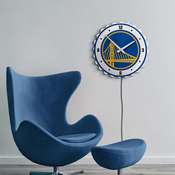 Golden State Warriors: Bottle Cap Lighted Wall Clock, NBGSWR-545-01