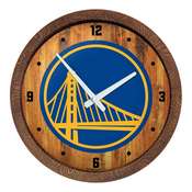 Golden State Warriors: "Faux" Barrel Top Clock, FNB-NBGSWR-560-01