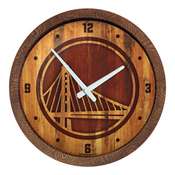 Golden State Warriors: "Faux" Barrel Top Clock, FNB-NBGSWR-560-01