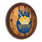 Golden State Warriors: Logo - "Faux" Barrel Top Clock, FNB-NBGSWR-560-04