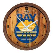 Golden State Warriors: Logo - "Faux" Barrel Top Clock, FNB-NBGSWR-560-04