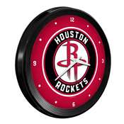 Houston Rockets: Ribbed Frame Wall Clock, NBHROC-530-01