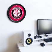 Houston Rockets: Ribbed Frame Wall Clock, NBHROC-530-01