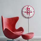 Houston Rockets: Bottle Cap Lighted Wall Clock, NBHROC-545-01