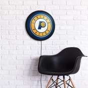 Indiana Pacers: Round Slimline Lighted Wall Sign, NBIPAC-130-01