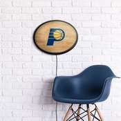 Indiana Pacers: Hardwood - Oval Slimline Lighted Wall Sign, NBIPAC-140-21