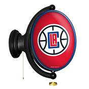 Los Angeles Clippers: Original Oval Rotating Lighted Wall Sign, FNB-NBLACL-125-01A