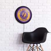Los Angeles Lakers: Round Slimline Lighted Wall Sign, NBLALK-130-01