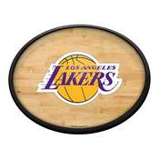 Los Angeles Lakers: Hardwood - Oval Slimline Lighted Wall Sign, NBLALK-140-21