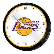 Los Angeles Lakers: Retro Lighted Wall Clock, NBLALK-550-01