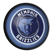 Memphis Grizzlies: Round Slimline Lighted Wall Sign, NBMEMP-130-01