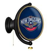 New Orleans Pelicans: Original Oval Rotating Lighted Wall Sign, FNB-NBNOPL-125-01A