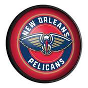 New Orleans Pelicans: Round Slimline Lighted Wall Sign, NBNOPL-130-01