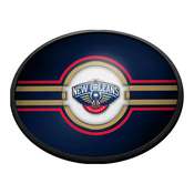New Orleans Pelicans: Oval Slimline Lighted Wall Sign, NBNOPL-140-01