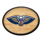 New Orleans Pelicans: Hardwood - Oval Slimline Lighted Wall Sign, NBNOPL-140-21
