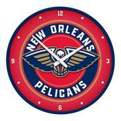 New Orleans Pelicans: Modern Disc Wall Clock, NBNOPL-510-01