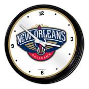 New Orleans Pelicans: Retro Lighted Wall Clock, NBNOPL-550-01